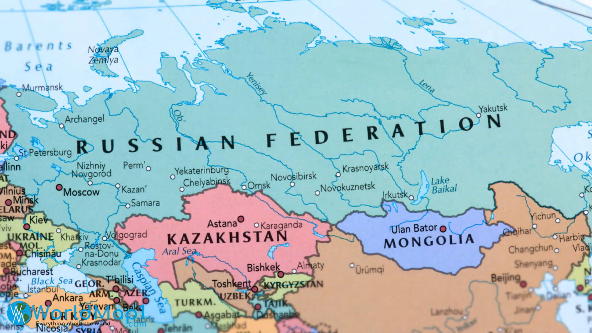 Karte der Russischen Föderation